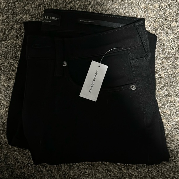 NWT! Banana Republic Premium Denim Black High Rise + Skinny - Multiple🔹 - Picture 12 of 16